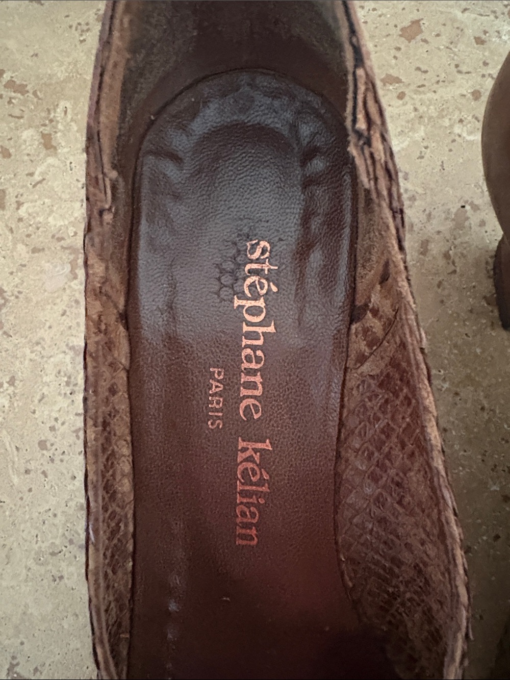 🔥HP🔥VTG Stéphane Kélian Paris, Brown Woven Pointed-Toe Pumps - Picture 7 of 17
